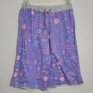 Stupid Factory Gray 100% Cotton Pajama Capri Pants Juniors Size Small